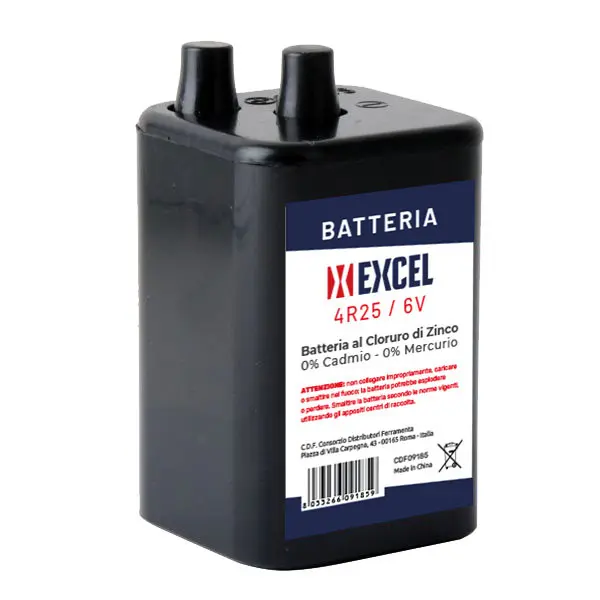 Batteria 6v per Lampade Stradali Excel - immagine 2
