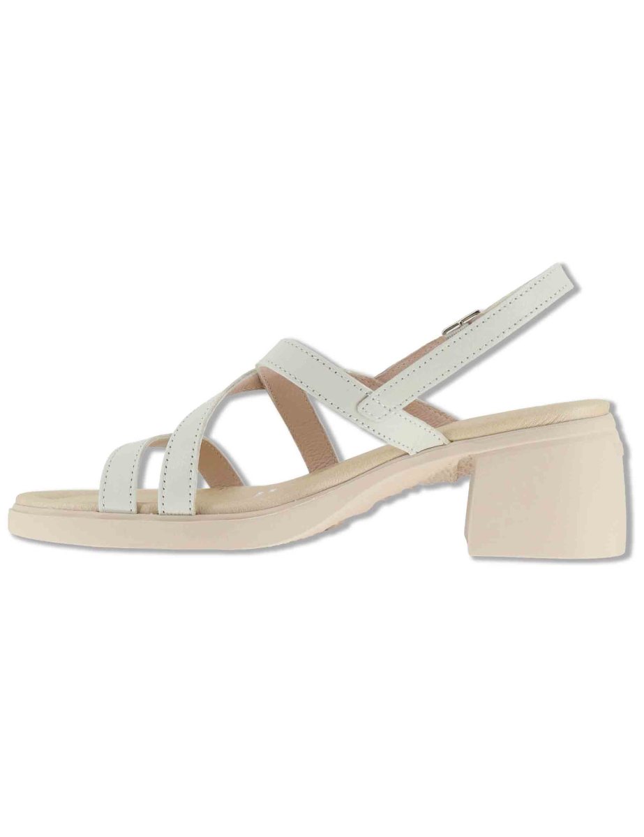 Slingback in pelle off white con fondo extraleggero Donna D-2303 100 - immagine 3