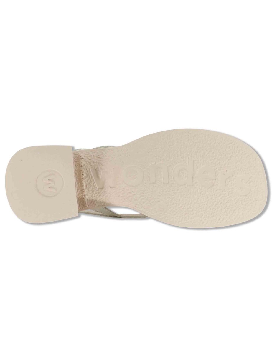 Slingback in pelle off white con fondo extraleggero Donna D-2303 100 - immagine 7