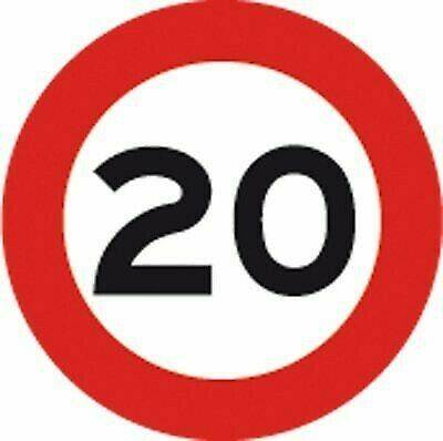 CARTELLO DIVIETO LIMITE VELOCITA’ 20 KM/H 60 CM - immagine 2