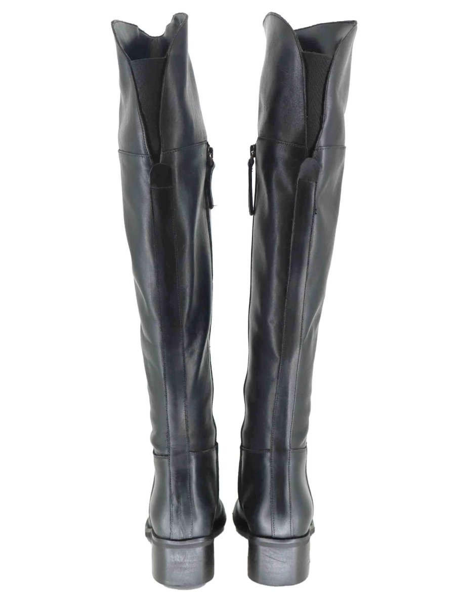 Stivali in pelle nera con ghetta Donna SPSTE55101 001 - immagine 5